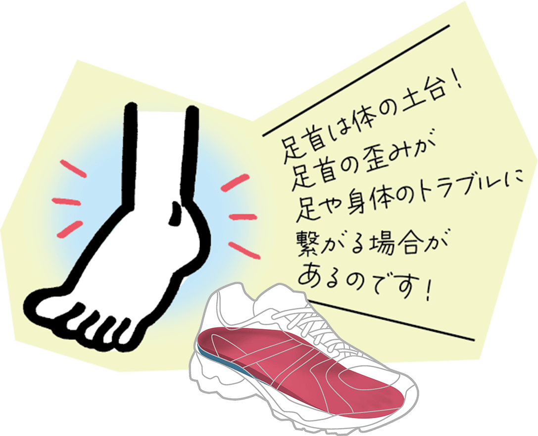 足首は体の土台！足首の歪みが足や身体のトラブルに繋がる場合があるのです！